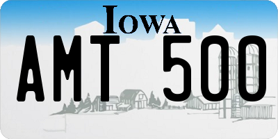 IA license plate AMT500