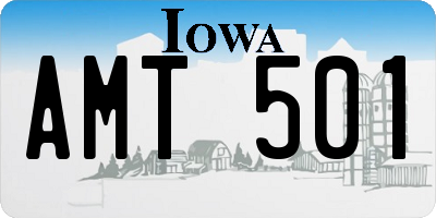 IA license plate AMT501