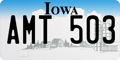IA license plate AMT503