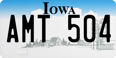 IA license plate AMT504