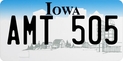 IA license plate AMT505