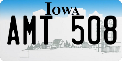 IA license plate AMT508