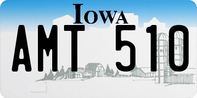 IA license plate AMT510