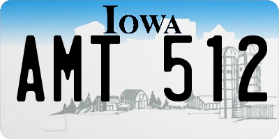 IA license plate AMT512