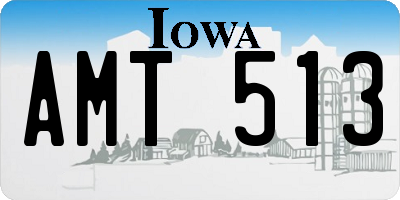 IA license plate AMT513