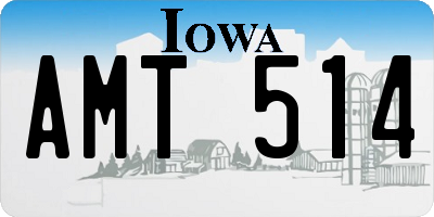 IA license plate AMT514