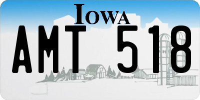 IA license plate AMT518