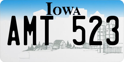 IA license plate AMT523