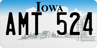 IA license plate AMT524