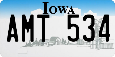 IA license plate AMT534