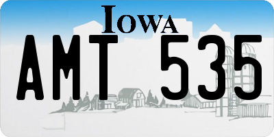 IA license plate AMT535