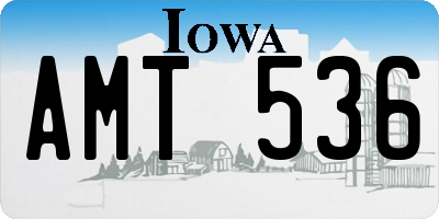 IA license plate AMT536