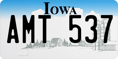 IA license plate AMT537