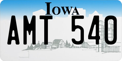 IA license plate AMT540