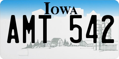 IA license plate AMT542