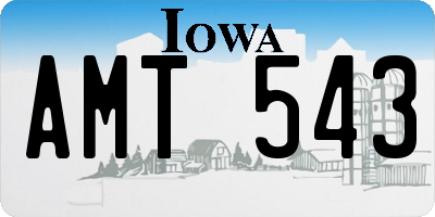 IA license plate AMT543