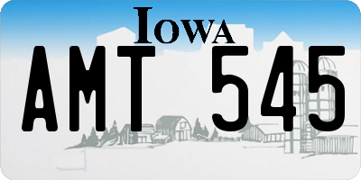 IA license plate AMT545