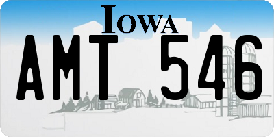 IA license plate AMT546