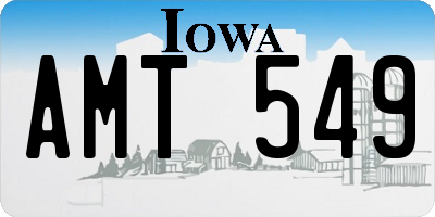 IA license plate AMT549