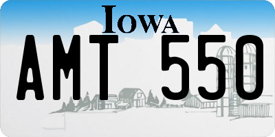 IA license plate AMT550