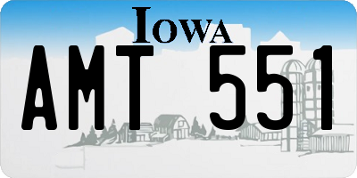IA license plate AMT551