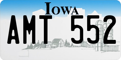 IA license plate AMT552