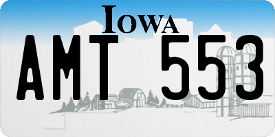 IA license plate AMT553