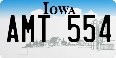 IA license plate AMT554