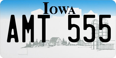 IA license plate AMT555