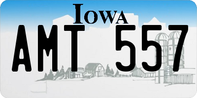 IA license plate AMT557