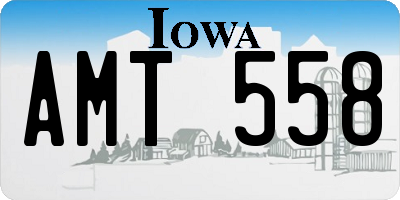 IA license plate AMT558