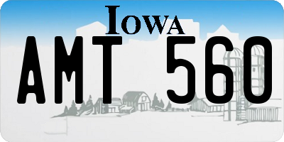 IA license plate AMT560