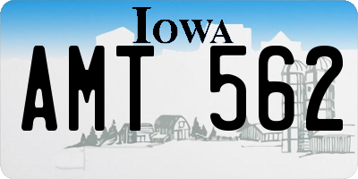 IA license plate AMT562