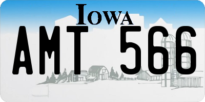 IA license plate AMT566