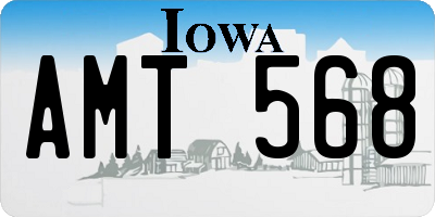 IA license plate AMT568