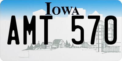 IA license plate AMT570