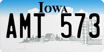 IA license plate AMT573