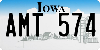 IA license plate AMT574