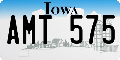 IA license plate AMT575
