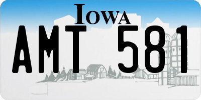 IA license plate AMT581