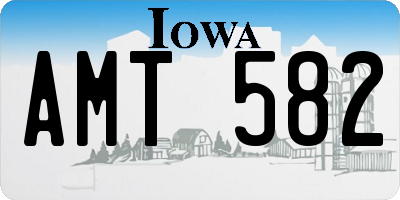IA license plate AMT582