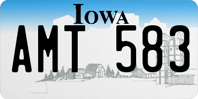 IA license plate AMT583