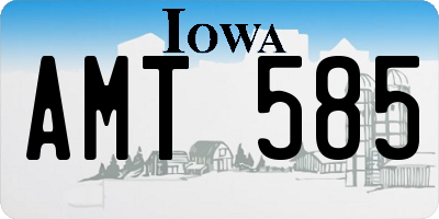IA license plate AMT585