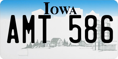 IA license plate AMT586