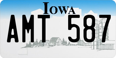 IA license plate AMT587