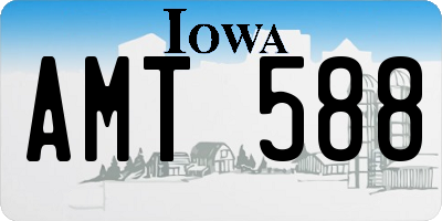IA license plate AMT588