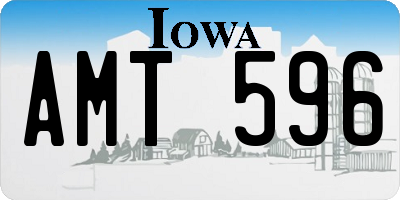 IA license plate AMT596