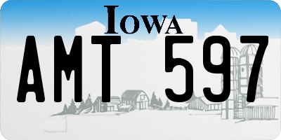 IA license plate AMT597