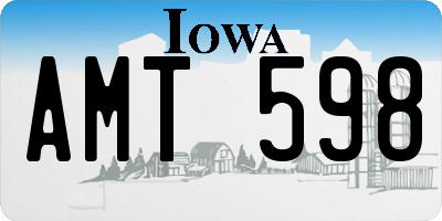 IA license plate AMT598