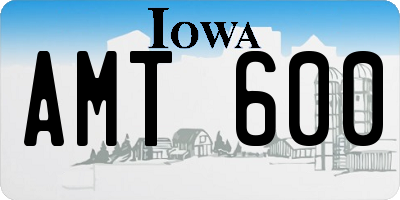 IA license plate AMT600